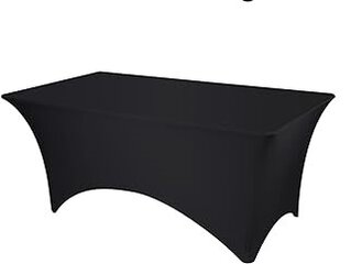 Black Spandex Rectangle Table Linen