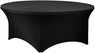 Black Spandex Round Table Linen