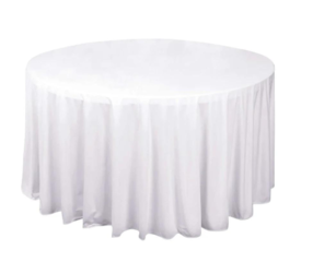 White Round Table Cover