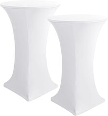 White Spandex Cocktail Table Linen