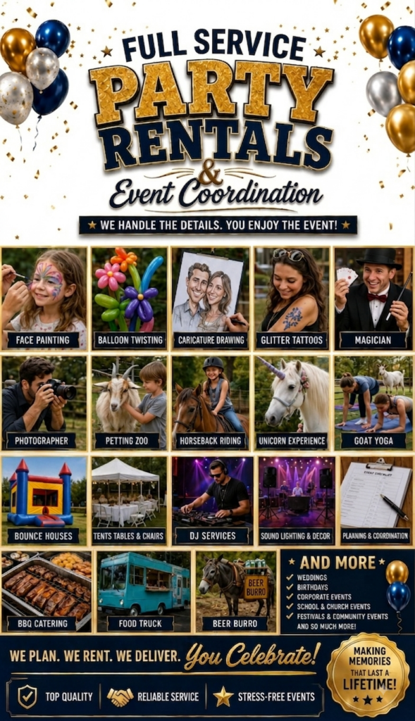 DUBB PALZ - Full Service Party Rentals & Event Coordination